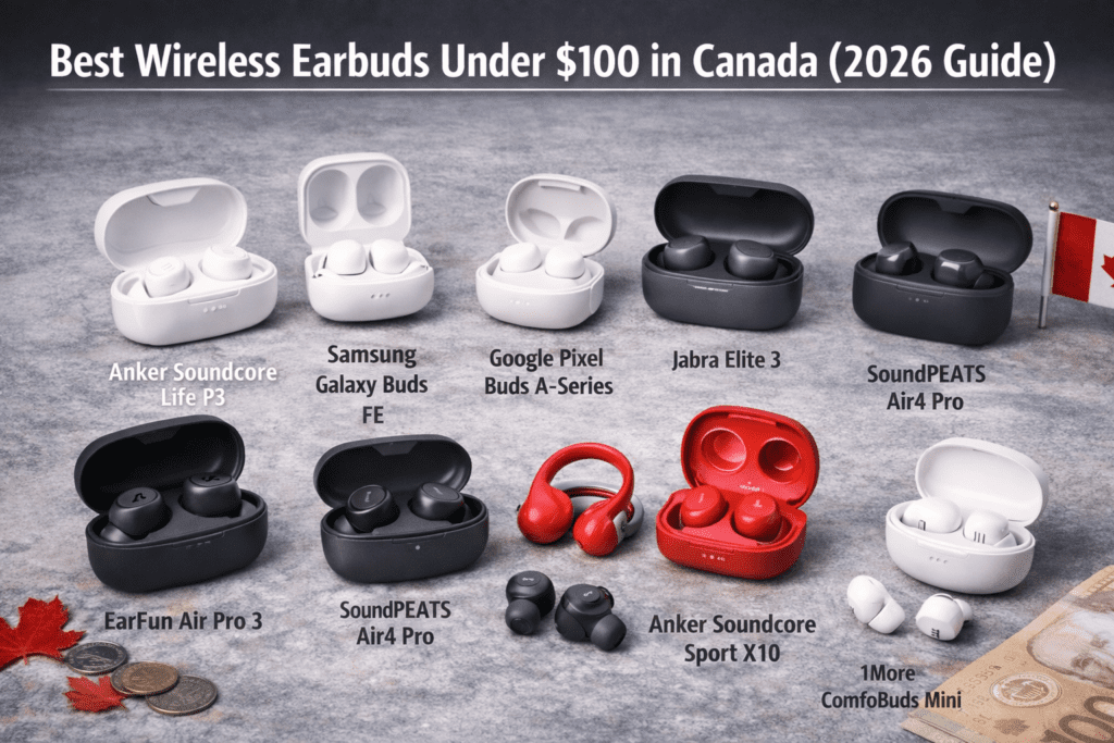 Best wireless earbuds under $100 in Canada 2026